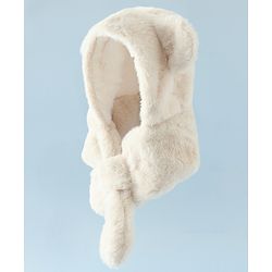 Babyhug Woollen Cap with Bear Ear & Knot Pink - Diameter 33 cm
