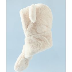 Babyhug Woollen Cap with Bear Ear & Knot Pink - Diameter 33 cm