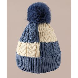Babyhug Woollen Cap & Muffler With Bear Applique in Red -Diameter 17.5 cm