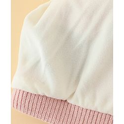 Babyhug Woollen Cap & Muffler With Bear Applique in Red -Diameter 17.5 cm