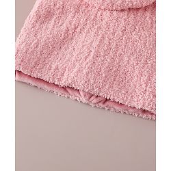 Babyhug Monkey Cap with Ear Applique Pink - Diameter 24 cm