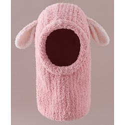 Babyhug Monkey Cap with Ear Applique Pink - Diameter 24 cm