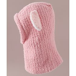 Babyhug Monkey Cap with Ear Applique Pink - Diameter 24 cm