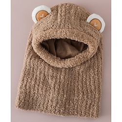Babyhug Monkey Cap with Ear Applique Pink - Diameter 24 cm