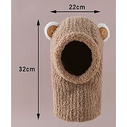 Babyhug Monkey Cap with Ear Applique Pink - Diameter 24 cm