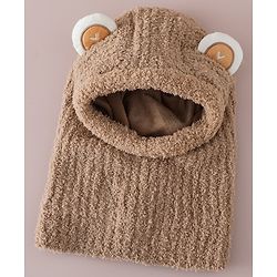 Babyhug Monkey Cap with Ear Applique Pink - Diameter 24 cm