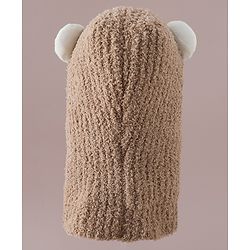 Babyhug Monkey Cap with Ear Applique Pink - Diameter 24 cm