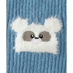 Babyhug Woollen Cap & Muffler With Bunny Patch in Pink - Diameter 20 cm