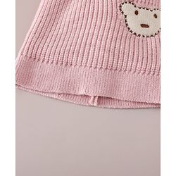 Babyhug Monkey Cap with Bear Embroidery & Ear Applique Light Blue - Diameter 23 cm