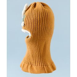 Babyhug Monkey Cap With Puppy Patch in Brown - Diameter 25 cm