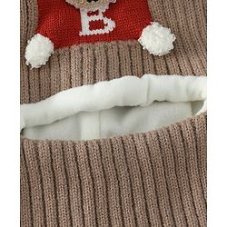 Babyhug Monkey Cap With Puppy Patch in Brown - Diameter 25 cm