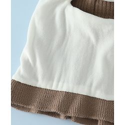 Babyhug Monkey Cap With Puppy Patch in Brown - Diameter 25 cm