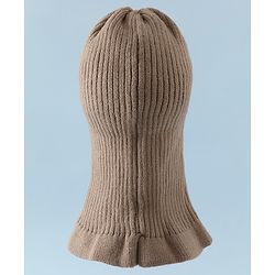 Babyhug Monkey Cap With Puppy Patch in Brown - Diameter 25 cm