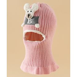 Babyhug Monkey Cap With Puppy Patch in Brown - Diameter 25 cm