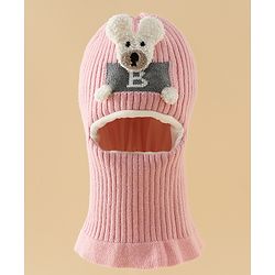 Babyhug Monkey Cap With Puppy Patch in Brown - Diameter 25 cm