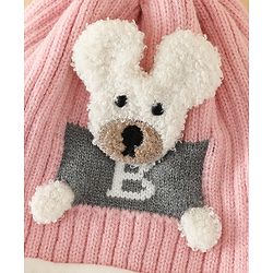 Babyhug Monkey Cap With Puppy Patch in Brown - Diameter 25 cm