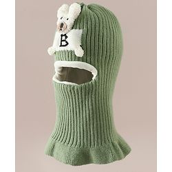 Babyhug Monkey Cap With Puppy Patch in Brown - Diameter 25 cm