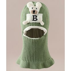 Babyhug Monkey Cap With Puppy Patch in Brown - Diameter 25 cm