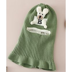 Babyhug Monkey Cap With Puppy Patch in Brown - Diameter 25 cm