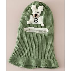 Babyhug Monkey Cap With Puppy Patch in Brown - Diameter 25 cm