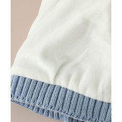 Babyhug Woollen Cap & Sets WIth Vehicle Design in Beige - Diameter 18 cm