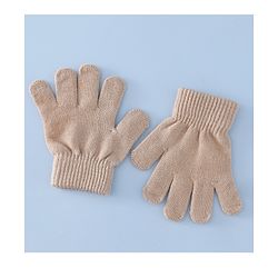 Babyhug Woollen Cap & Sets With Bear Detailing in Khaki - Diameter 19 cm