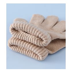 Babyhug Woollen Cap & Sets With Bear Detailing in Khaki - Diameter 19 cm
