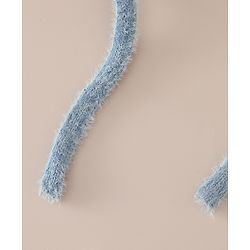 Babyhug Woollen Cap & Sets With Cat Detailing In Blue - Diameter 18 cm