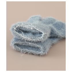 Babyhug Woollen Cap & Sets With Cat Detailing In Blue - Diameter 18 cm