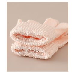 Babyhug Woollen Cap & Sets With Paw detailing in Pink - Diameter 19.5 cm