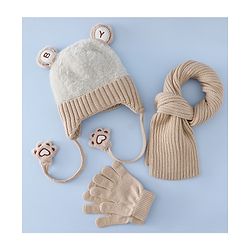 Babyhug Woollen Cap & Sets With Paw detailing in Pink - Diameter 19.5 cm