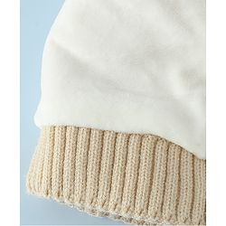 Babyhug Woollen Cap with Bow Print - Purple