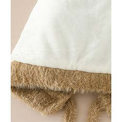 Babyhug Woollen Cap with Knot & Applique - Brown