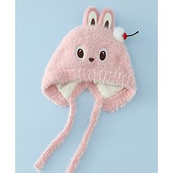 Babyhug Woollen Cap with Knot & Applique - Brown