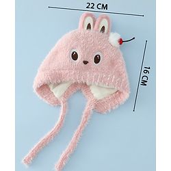 Babyhug Woollen Cap with Knot & Applique - Brown