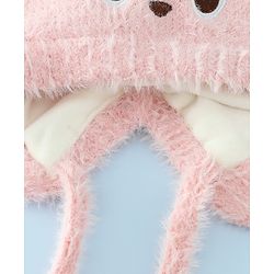 Babyhug Woollen Cap with Knot & Applique - Brown
