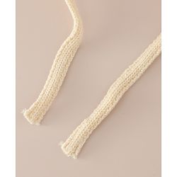Babyhug Woollen Cap with Knot & Pom Pom with Geometric Design Khaki - Diameter 18.5 cm