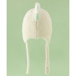 Babyhug Woollen Cap with Knot Applique - Pink