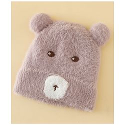 Babyhug Woolen Cap with Ear & Animal Applique Pink - Diameter 17.5 cm
