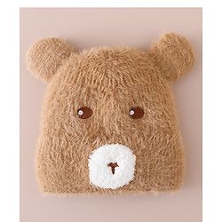 Babyhug Woolen Cap with Ear & Animal Applique Pink - Diameter 17.5 cm