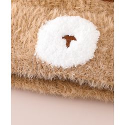Babyhug Woolen Cap with Ear & Animal Applique Pink - Diameter 17.5 cm