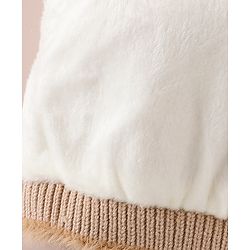 Babyhug Woolen Cap with Ear & Animal Applique Pink - Diameter 17.5 cm