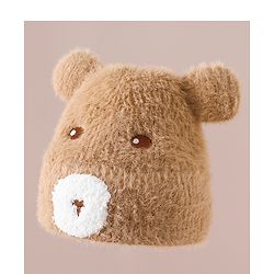 Babyhug Woolen Cap with Ear & Animal Applique Pink - Diameter 17.5 cm