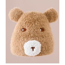 Babyhug Woolen Cap with Ear & Animal Applique Pink - Diameter 17.5 cm