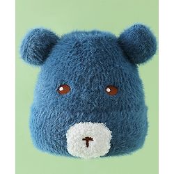 Babyhug Woolen Cap with Ear & Animal Applique Pink - Diameter 17.5 cm