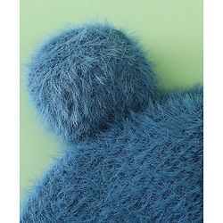 Babyhug Woolen Cap with Ear & Animal Applique Pink - Diameter 17.5 cm