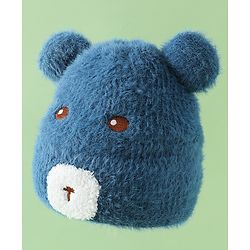 Babyhug Woolen Cap with Ear & Animal Applique Pink - Diameter 17.5 cm