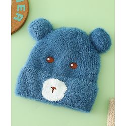Babyhug Woolen Cap with Ear & Animal Applique Pink - Diameter 17.5 cm