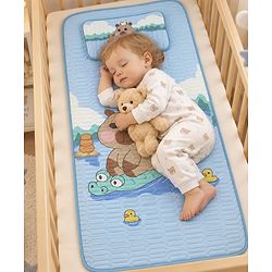 Babyhug Diaper Changing Mats Blue Mat: 60*120cm;   Pillow: 20*36cm Unisex