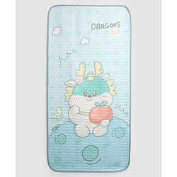 Babyhug Cooling Latex Baby Diaper Changing Mat with Pillow - Green| 60 cm x 120 cm| Soft & Comfortable| Breathable & Skin-Friendly| Cooling Surface| Anti-Slip Base| Washable